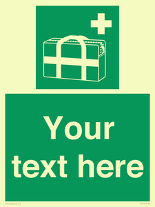 Custom sign safe condition Medical grab bag